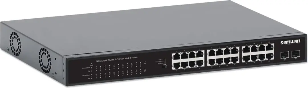 Intellinet 561891 24-poorts Gigabit PoE+ Switch - 2 SFP - afbeelding 4 van 6