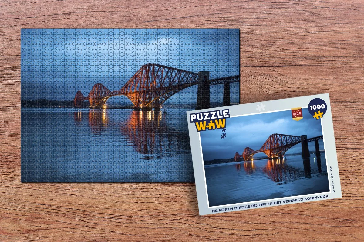 PuzzleWow Legpuzzel De Forth Bridge 1000 Stuks - Multicolor