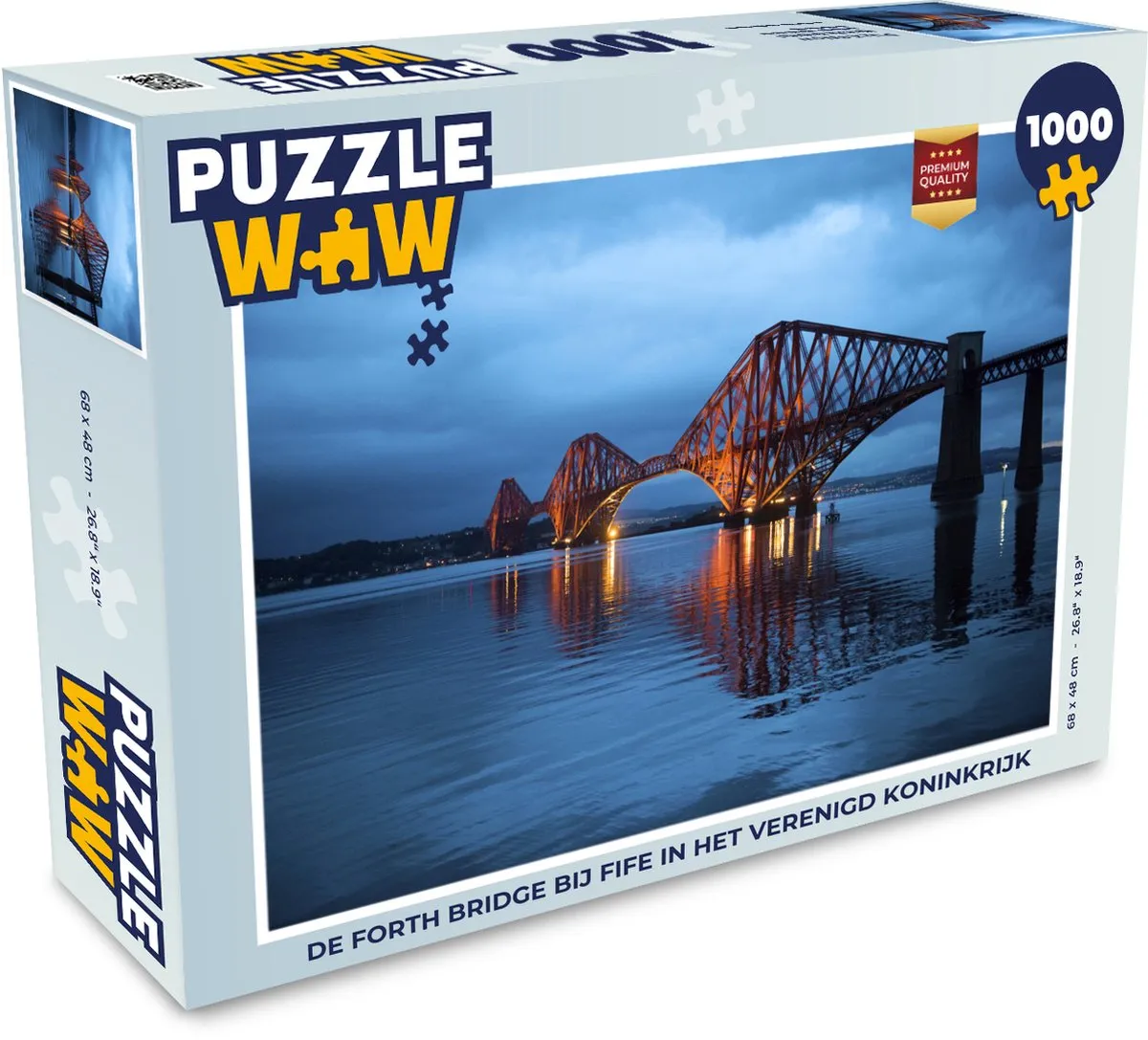PuzzleWow Legpuzzel De Forth Bridge 1000 Stuks - Multicolor