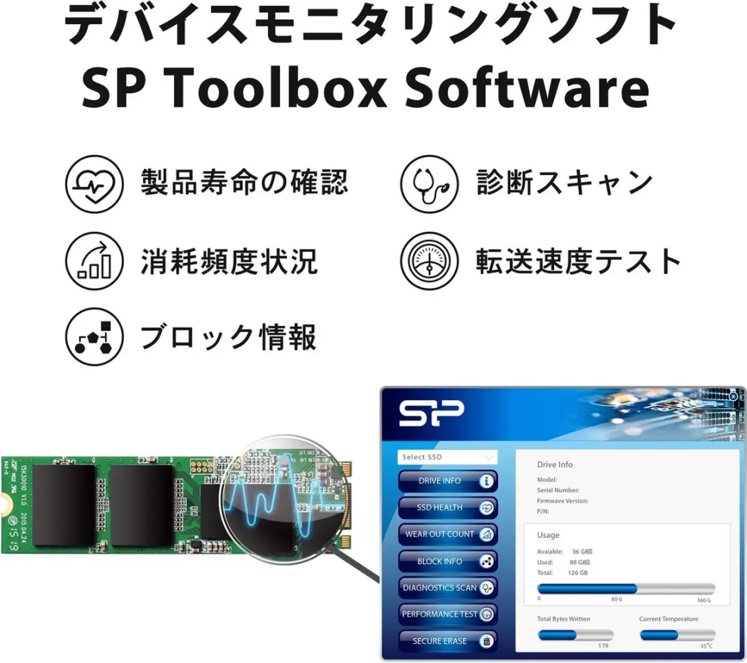Silicon Power A55 SP128GBSS3A55M28 M.2 SSD - 128GB - afbeelding 6 van 6