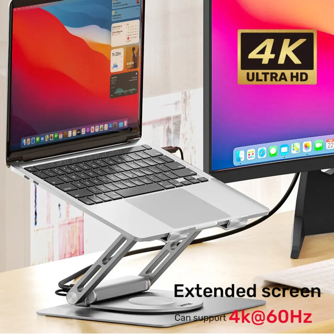 Unitek D1109A Laptopstandaard - 17 Inch - Grijs - afbeelding 6 van 6