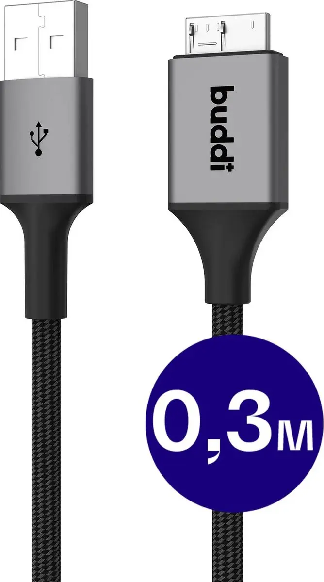 Buddi Flex USB-A naar Micro-B Kabel 12W 30cm