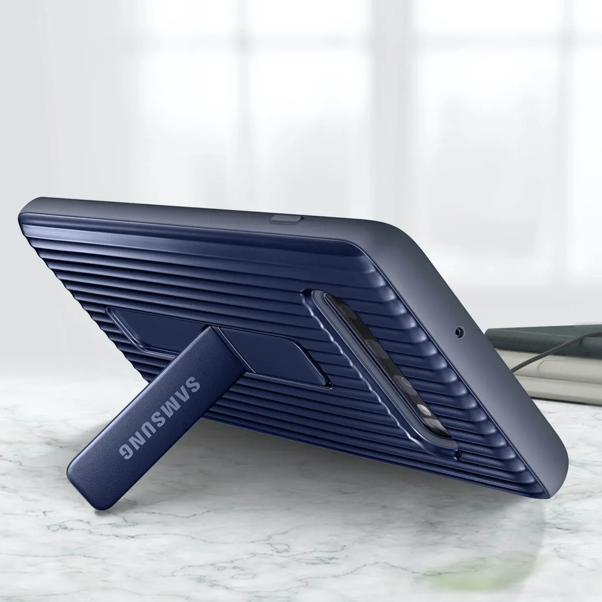 Samsung Protective Stand Cover EF-RG973CBEGWW Galaxy S10 - Blauw/Zwart