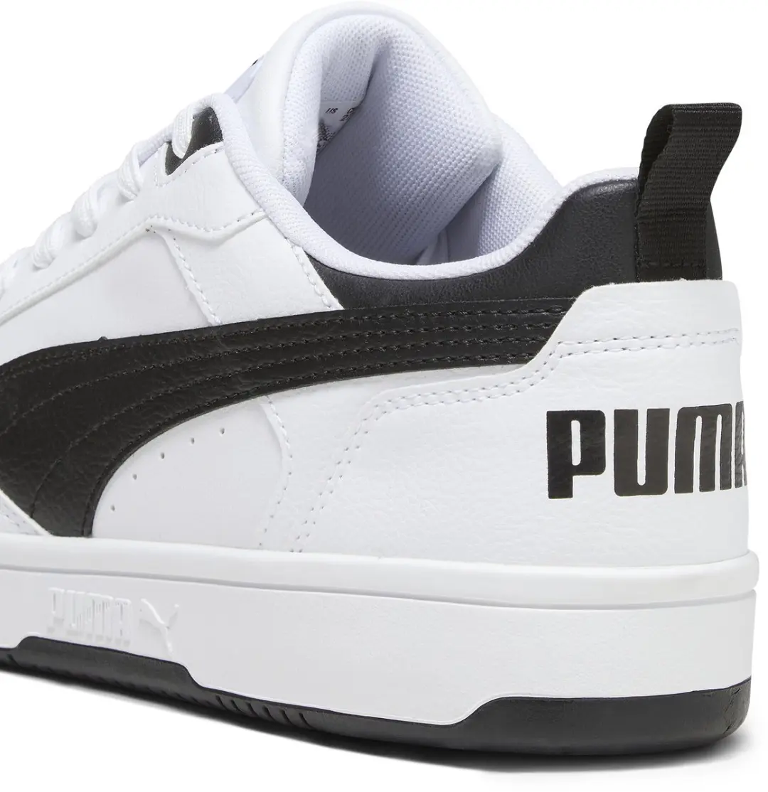 PUMA Rebound v6 Low Unisex Sneakers - Wit/Zwart - afbeelding 2 van 6
