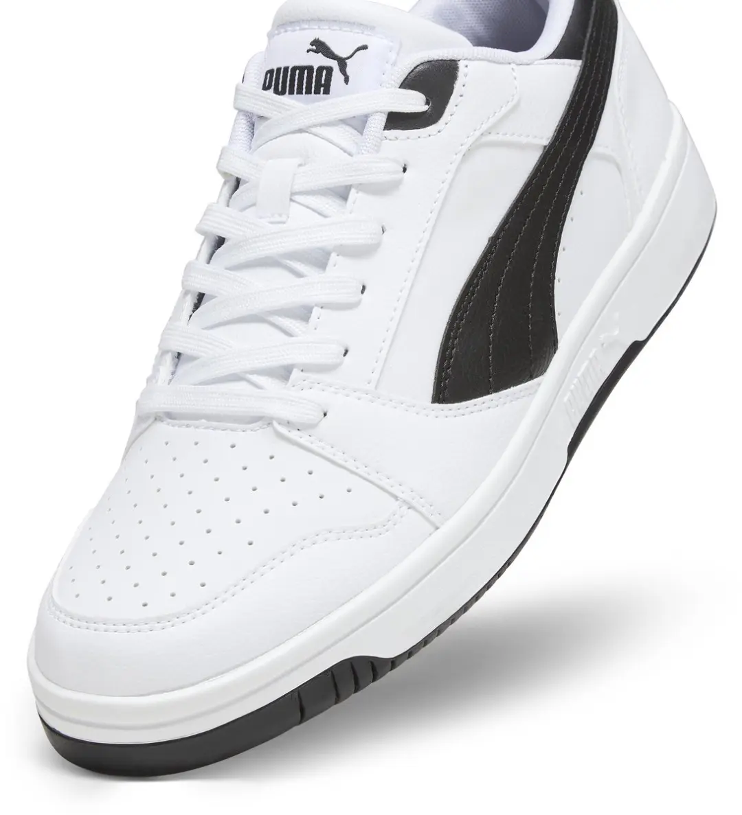 PUMA Rebound v6 Low Unisex Sneakers - Wit/Zwart - afbeelding 6 van 6