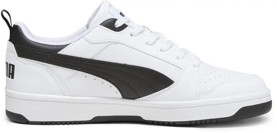 PUMA Rebound v6 Low Unisex Sneakers - Wit/Zwart - afbeelding 5 van 6