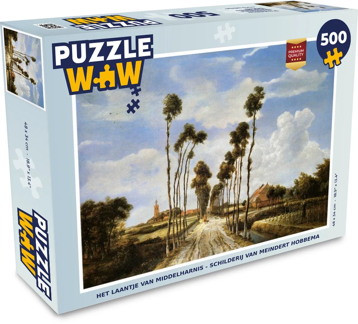 PuzzleWow Het Laantje van Middelharnis Puzzel 500 Stuks - Multicolor