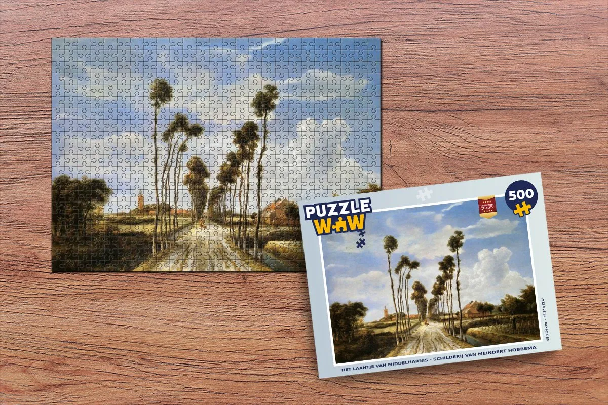 PuzzleWow Het Laantje van Middelharnis Puzzel 500 Stuks - Multicolor