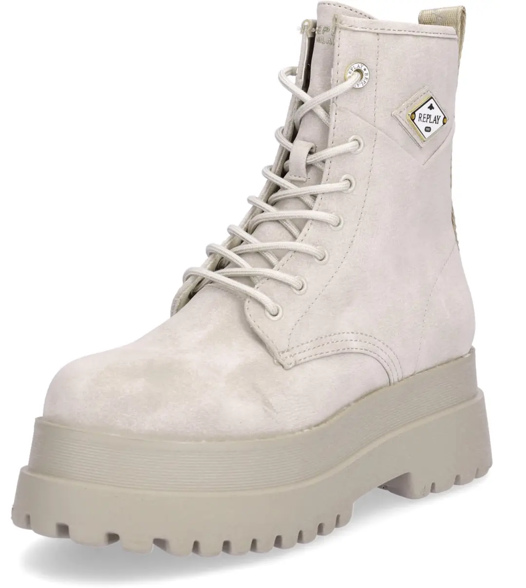 Replay dameslaars met veters Any Icon beige
