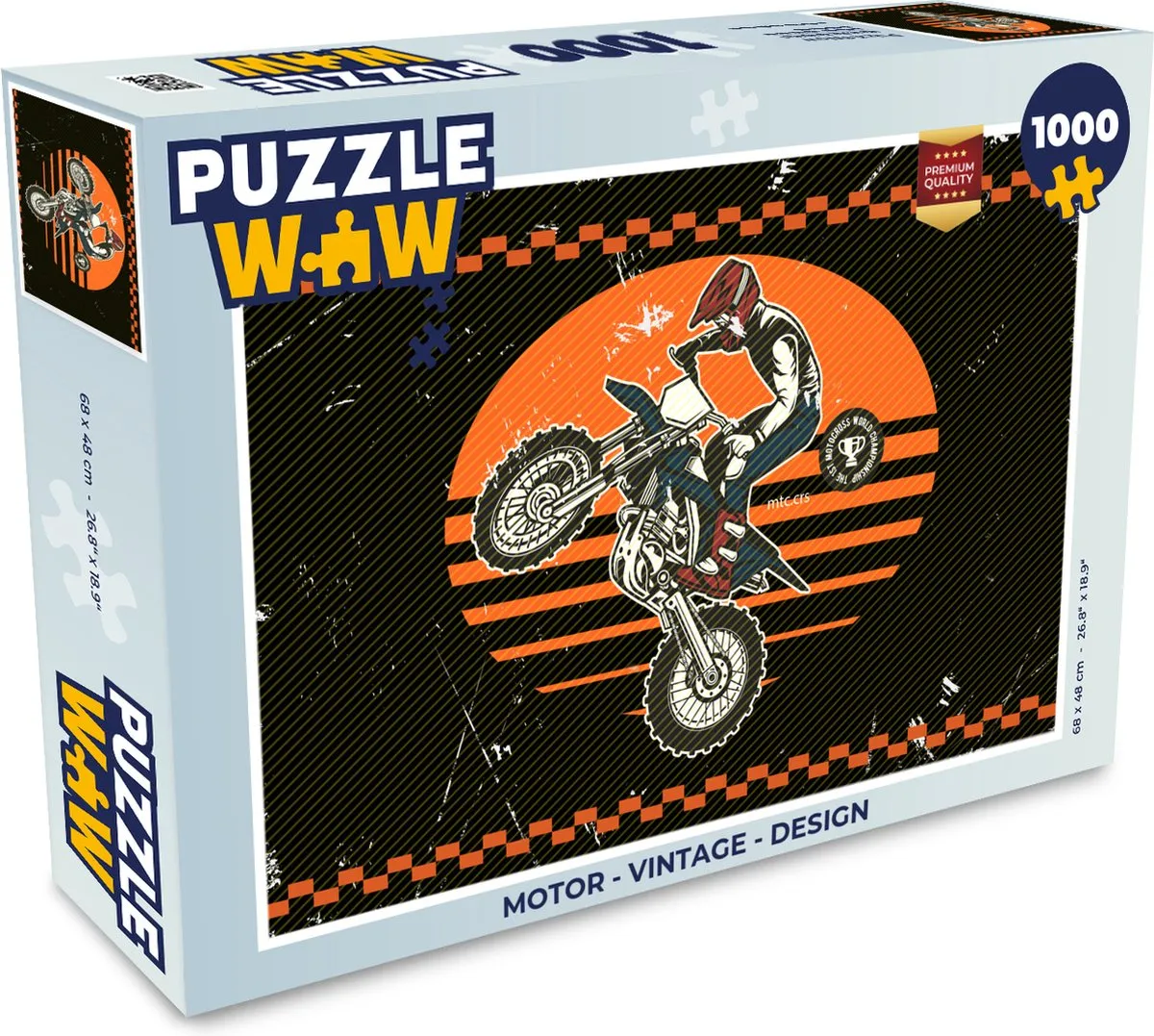 PuzzleWow Motor Vintage Legpuzzel 1000 Stuks - Multicolor