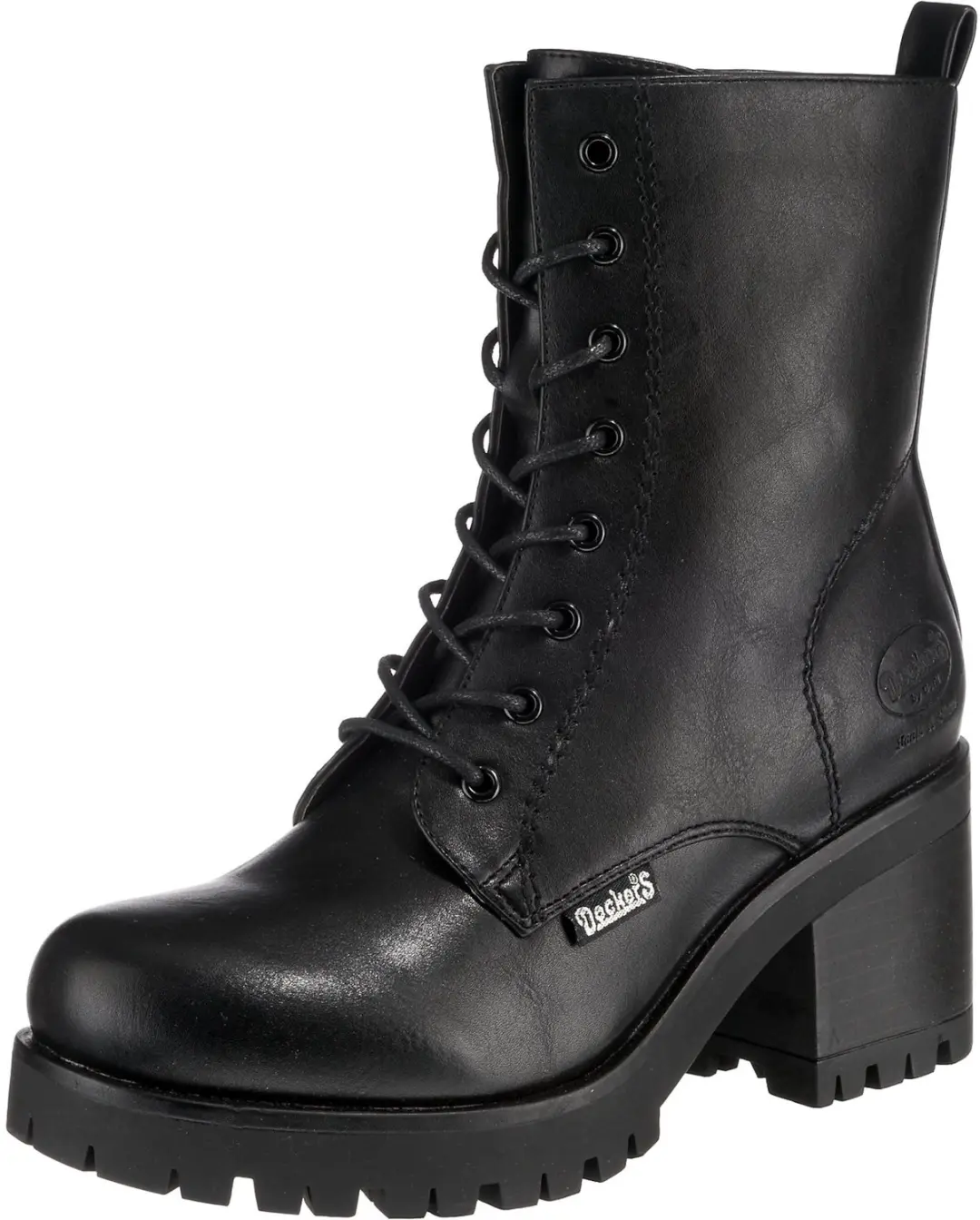 Dockers by Gerli Dames Enkellaarzen Vetersluiting 37CE322-610122 Zwart