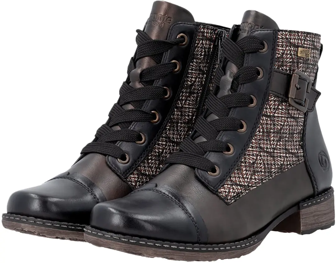 Bottines à lacets et Zip Odeon