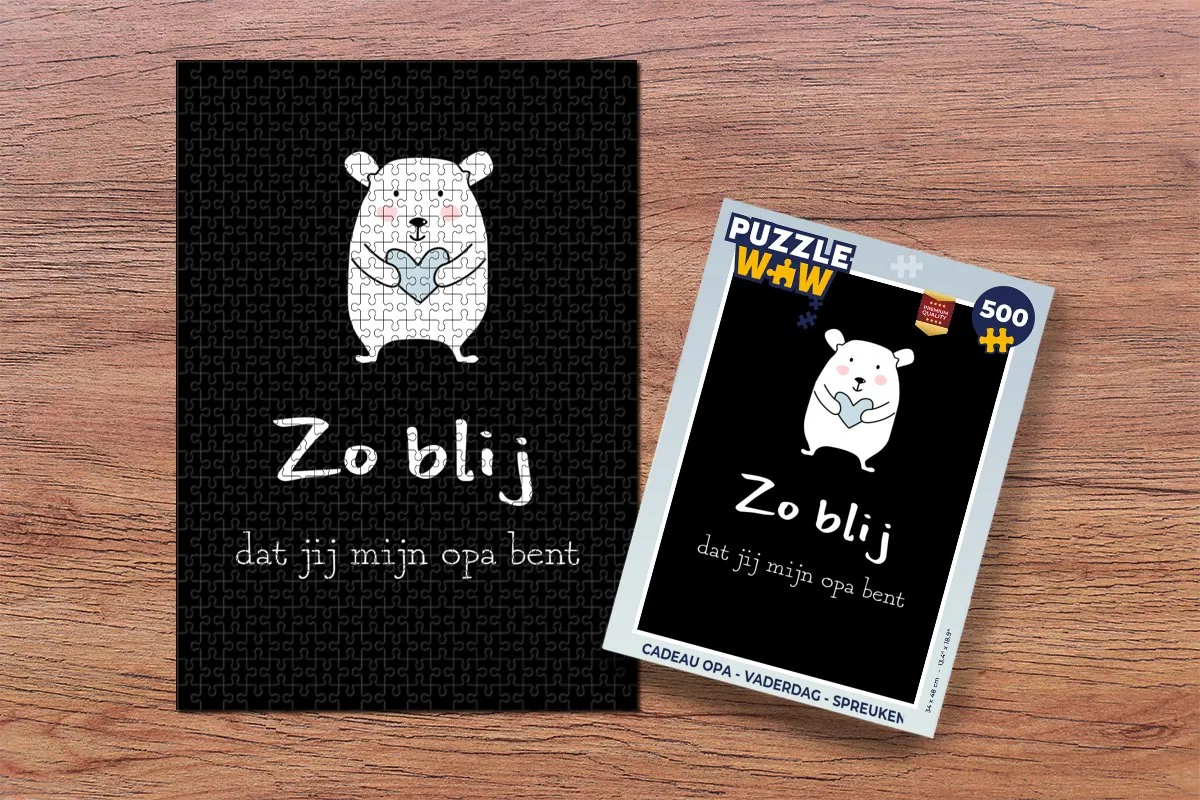 PuzzleWow Puzzel Quotes Opa 500 Stuks - Multicolor