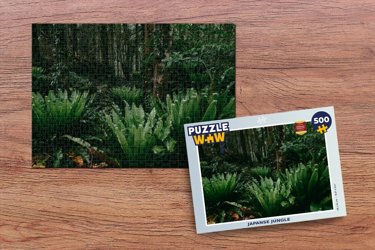 PuzzleWow Japanse Jungle Legpuzzel 500 Stuks - Multicolor