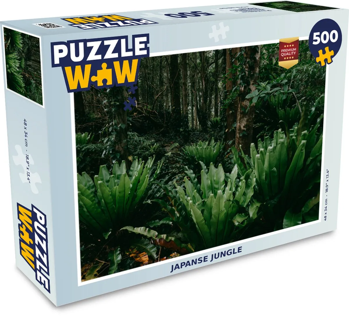 PuzzleWow Japanse Jungle Legpuzzel 500 Stuks - Multicolor