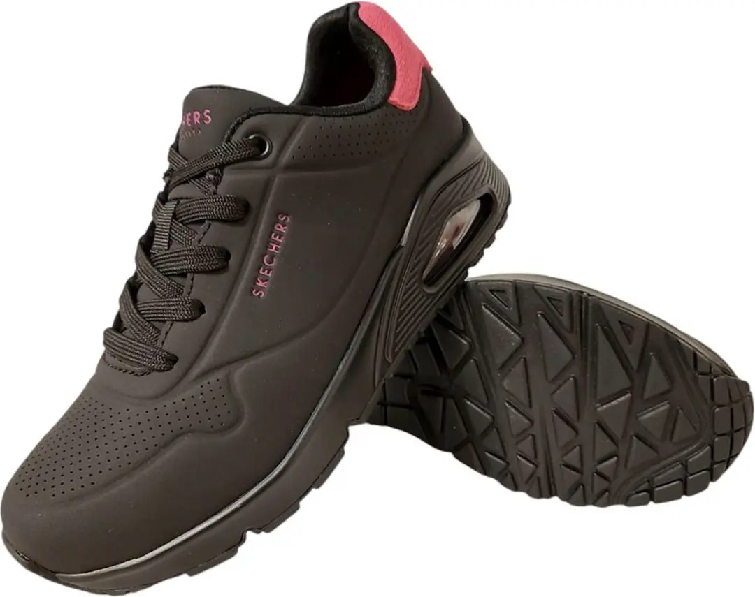 Skechers Uno Pop Sneaker - Zwart Roze - afbeelding 5 van 6