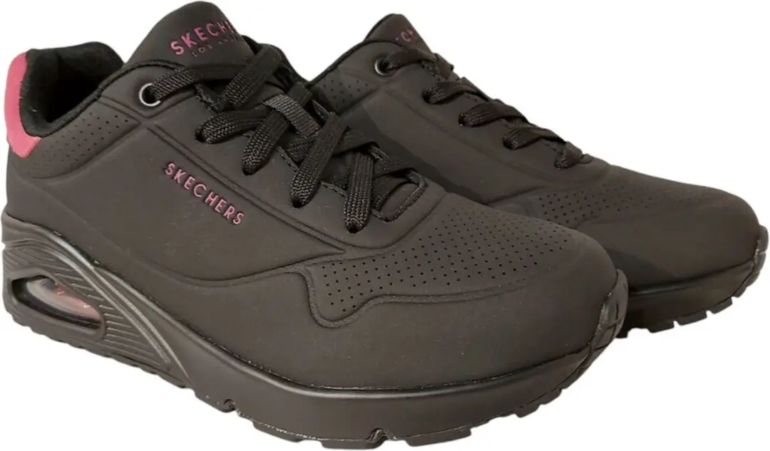 Skechers Uno Pop Sneaker - Zwart Roze - afbeelding 4 van 6