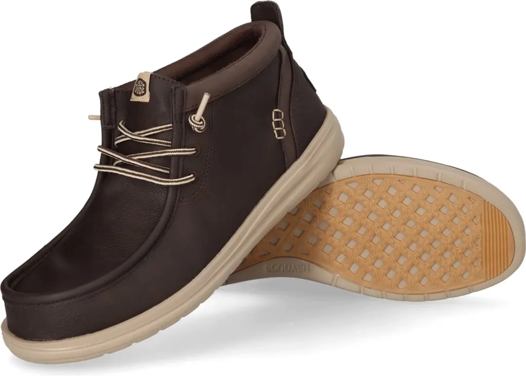 HEYDUDE Wally Mid GripR Classic Heren Instappers - Bruin - afbeelding 5 van 6
