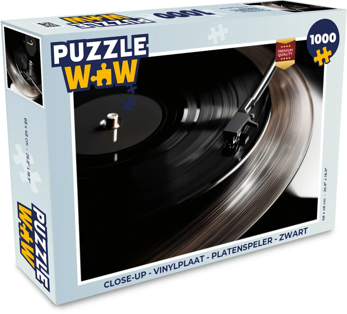 PuzzleWow Close-up Vinylplaat Legpuzzel 1000 Stuks