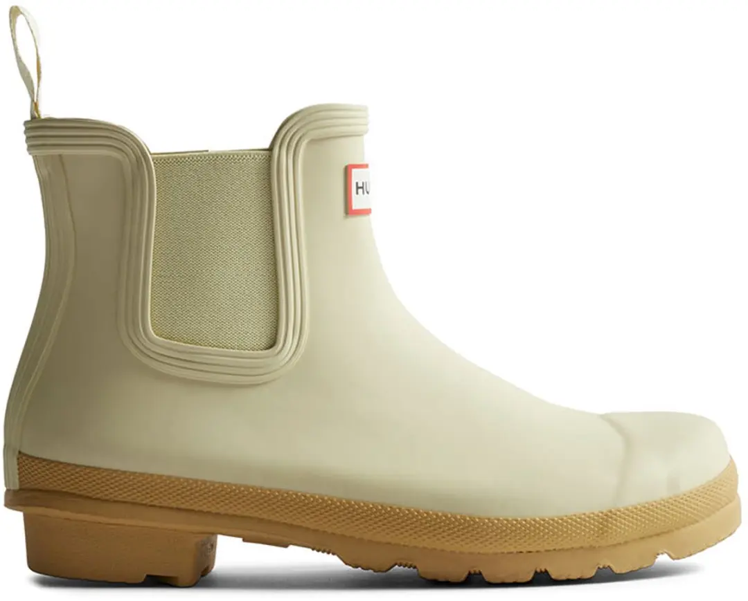 Original Dames Chelsea boots Rubber Beige Waterdicht