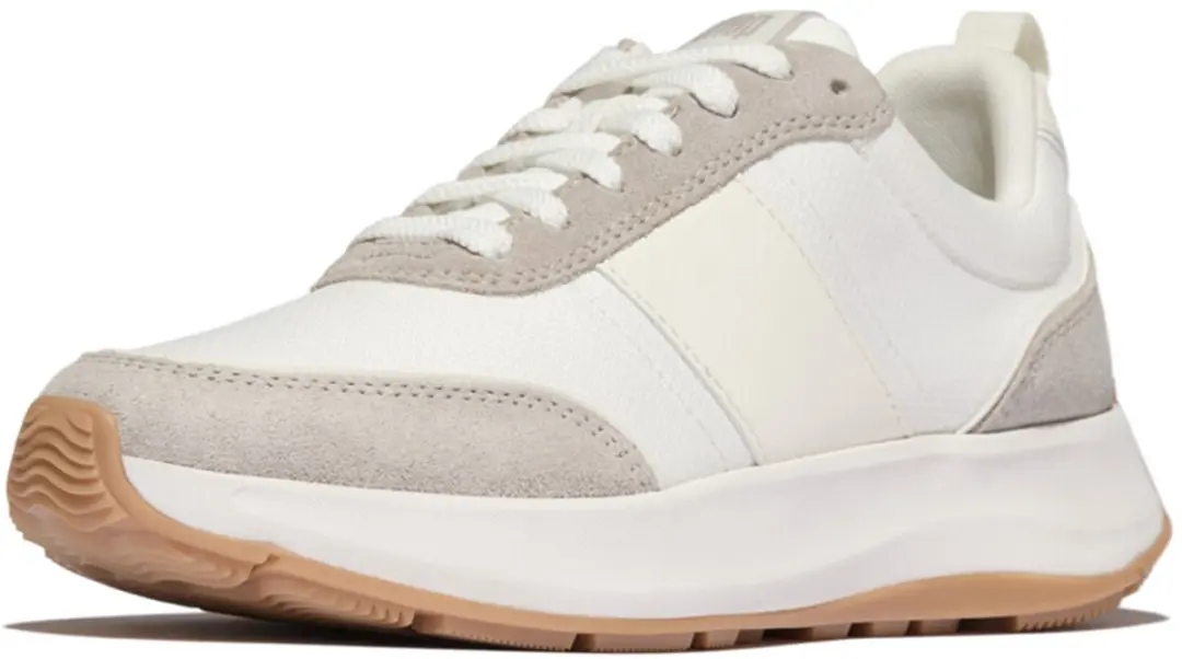 FitFlop FitFlop F-Mode Flow Suede-Mix Flatform Sneakers WIT