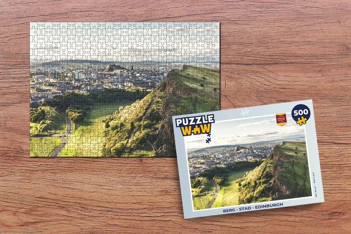 PuzzleWow Edinburgh Legpuzzel 500 Stuks - Multicolor