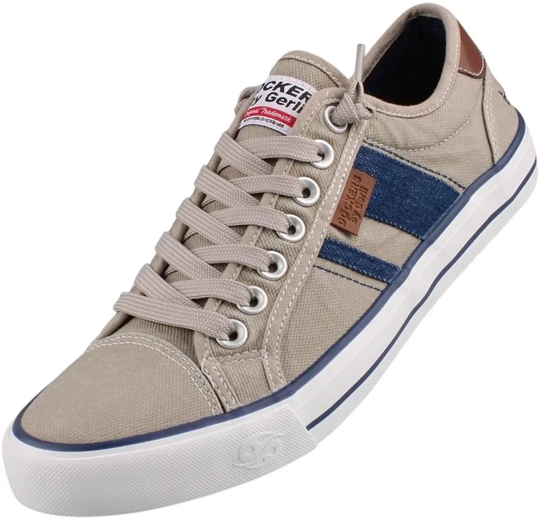 Dockers by Gerli heren sneaker van canvas beige