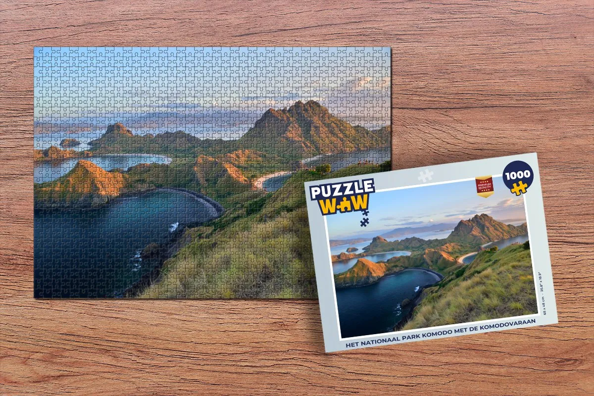 PuzzleWow Komodo Legpuzzel 1000 Stuks - Multicolor