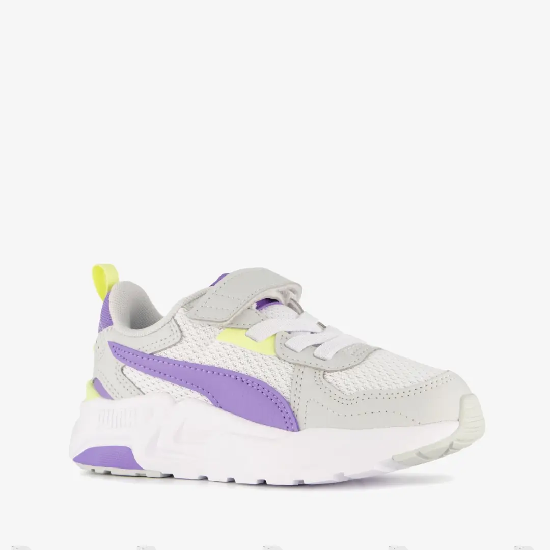 Puma Trinity Lite AC+ meisjes sneakers grijs paars - Maat 28 - Uitneembare zool