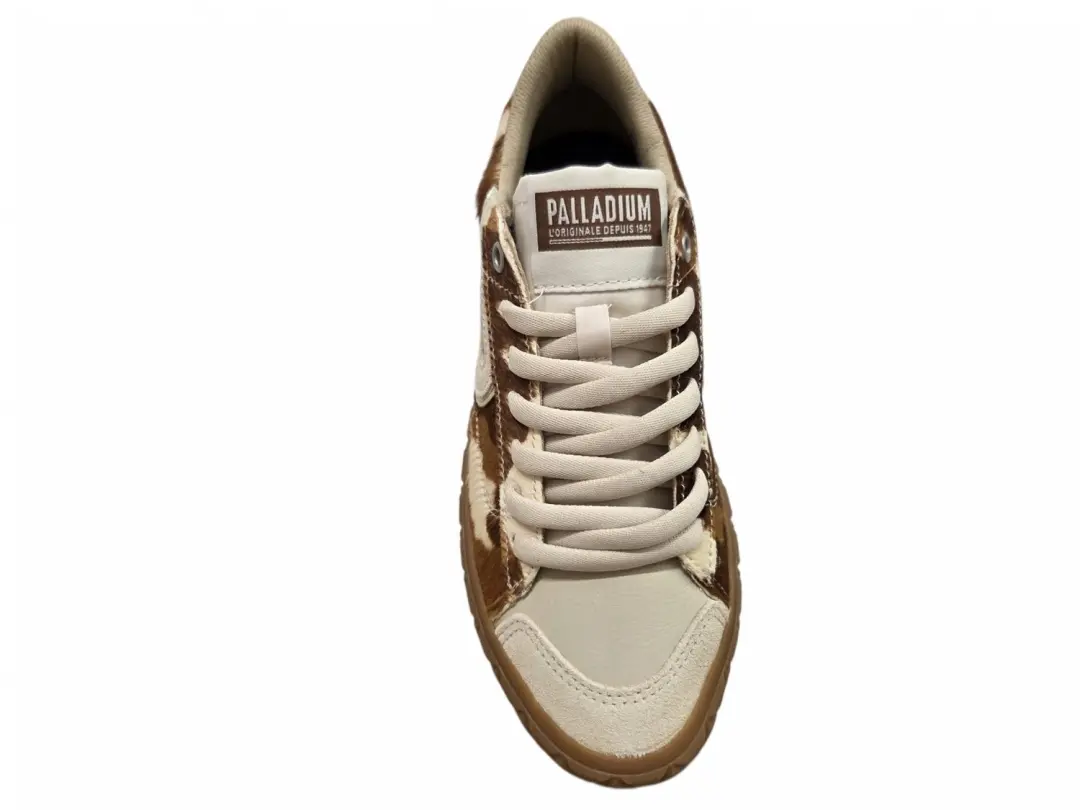 Palladium Ace Low Mix LTH Wild Pony Sneakers - Wit/Bruin - 40 - afbeelding 2 van 3