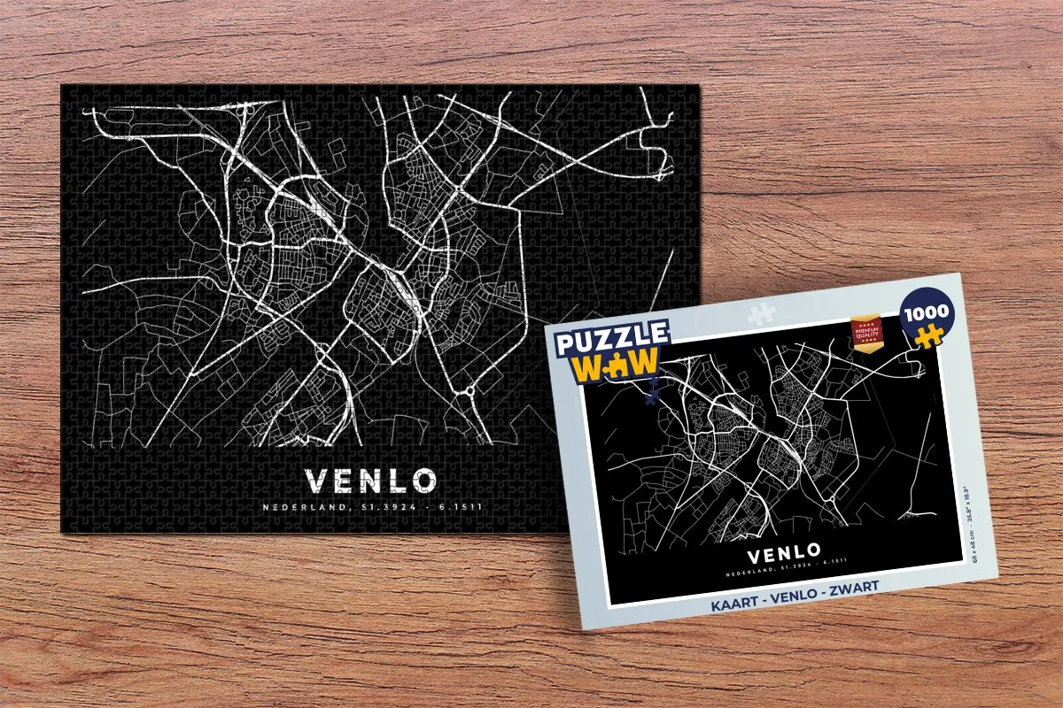 PuzzleWow Venlo Legpuzzel 1000 Stuks - Multicolor