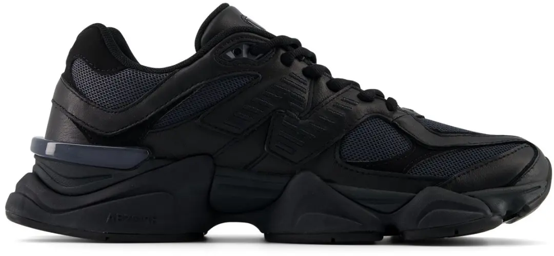 New Balance U9060NRI Sneakers - Triple Black Leather - afbeelding 3 van 6