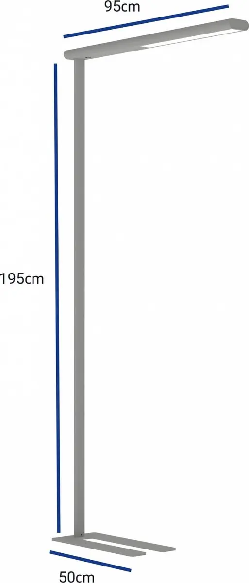 MAULjet LED Vloerlamp 2x21W - Zilver - 95x22.5x195cm - afbeelding 3 van 6