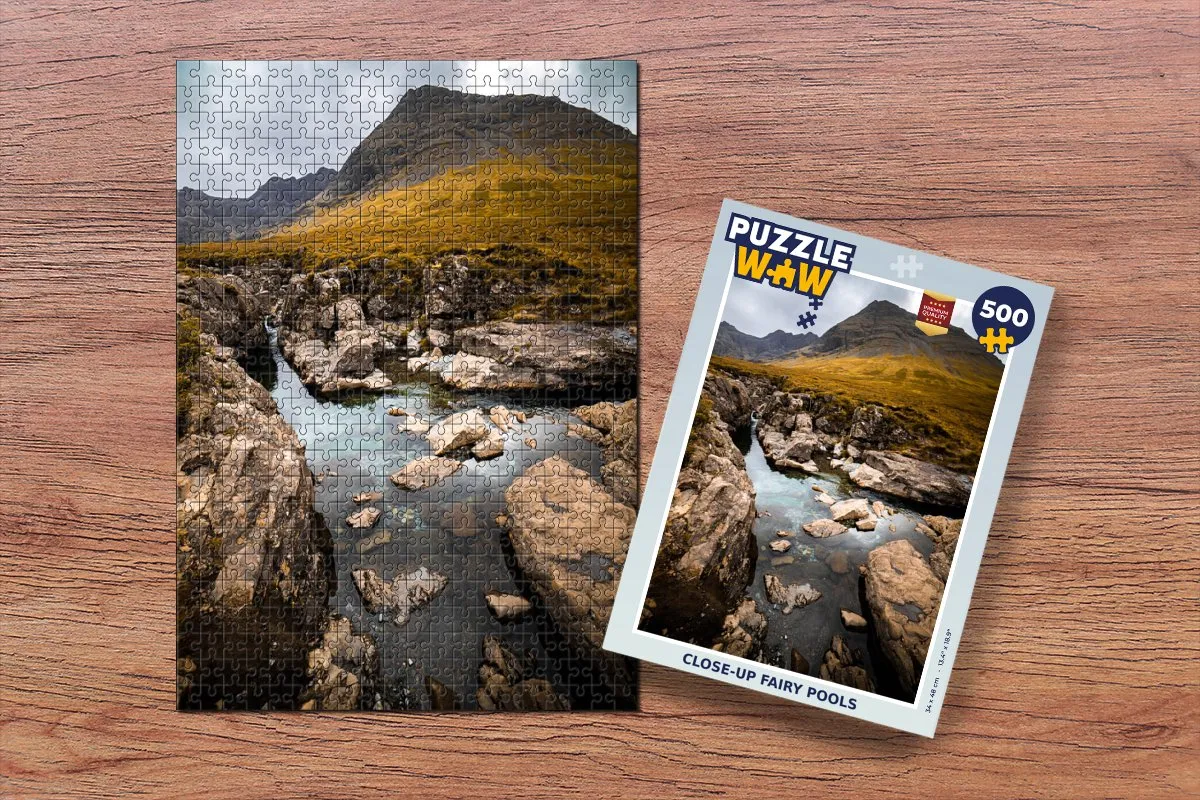 PuzzleWow Close-up Fairy Pools Legpuzzel 500 Stuks - Multicolor