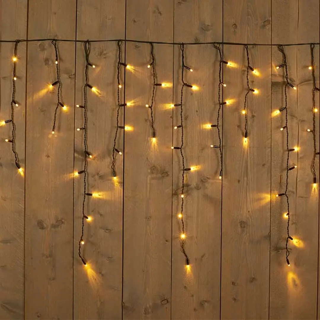 Anna's Collection CBD Connectable IJspegels Kerstverlichting 400x100cm - 200 LED Warm Wit - afbeelding 2 van 2