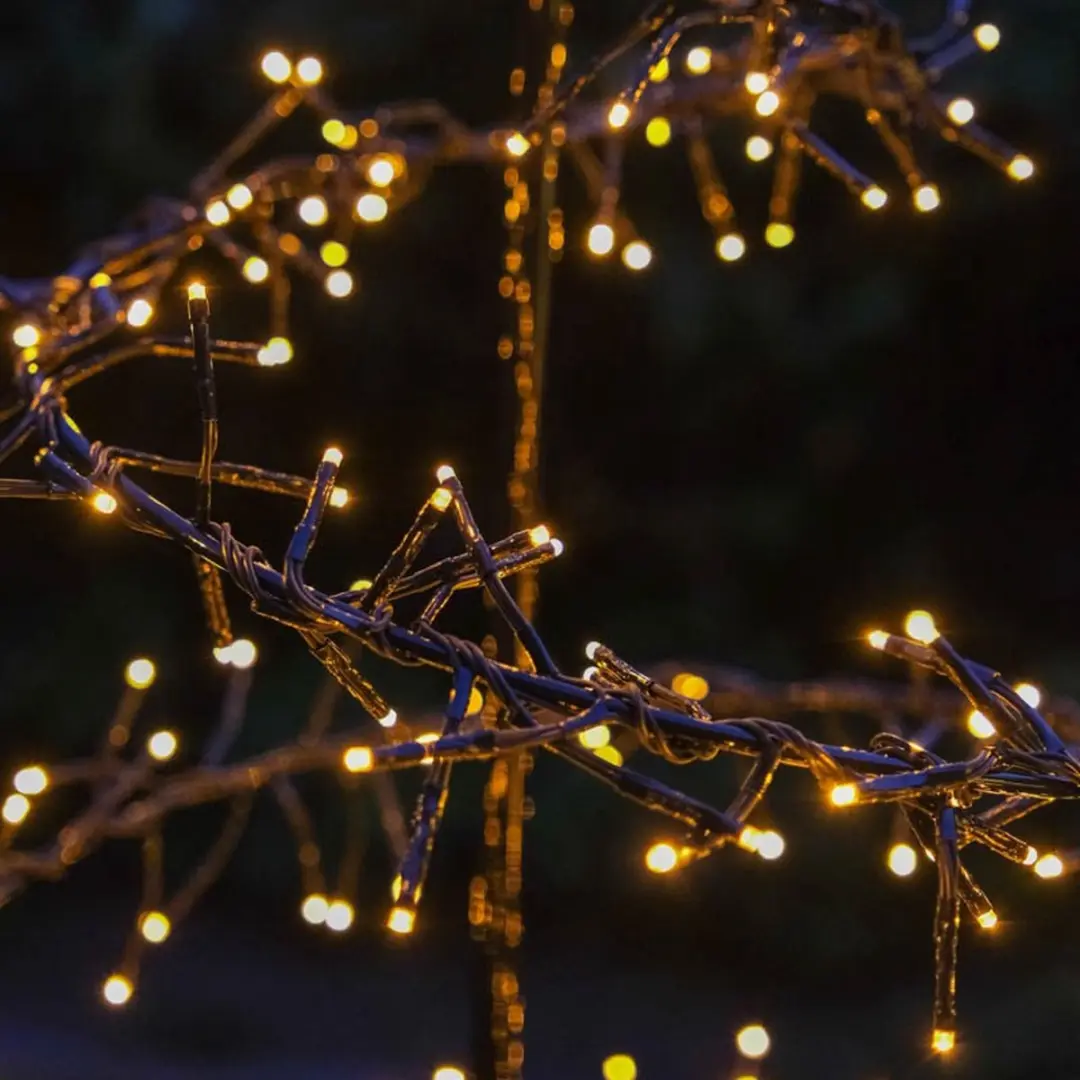 Anna's Collection LED Kerstboomspiraal 160cm - 684 Warmwitte LED's - Zwart - afbeelding 6 van 6