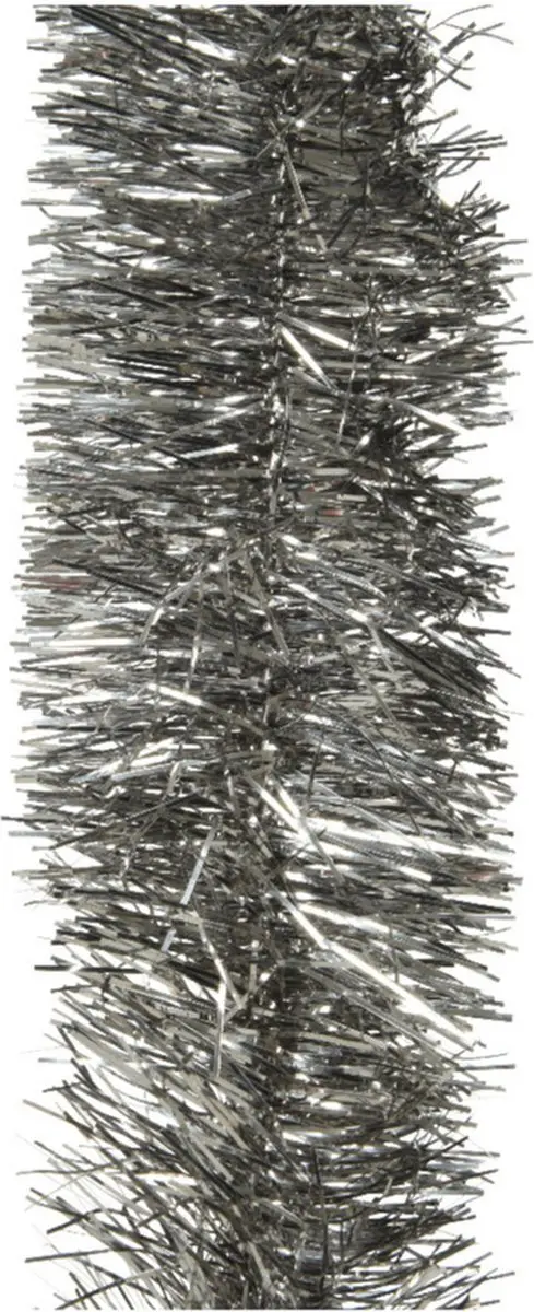 1x stuks kerstslingers antraciet (warm grey)  270 x 7 cm