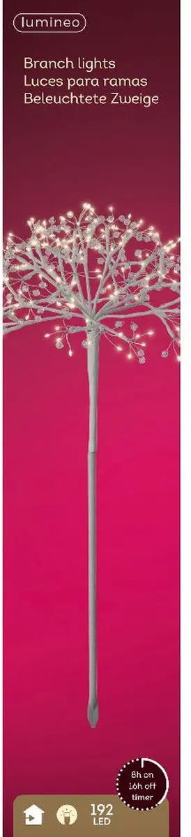Lumineo Micro LED Starburst 35x75cm Wit/Warm Wit - afbeelding 4 van 6