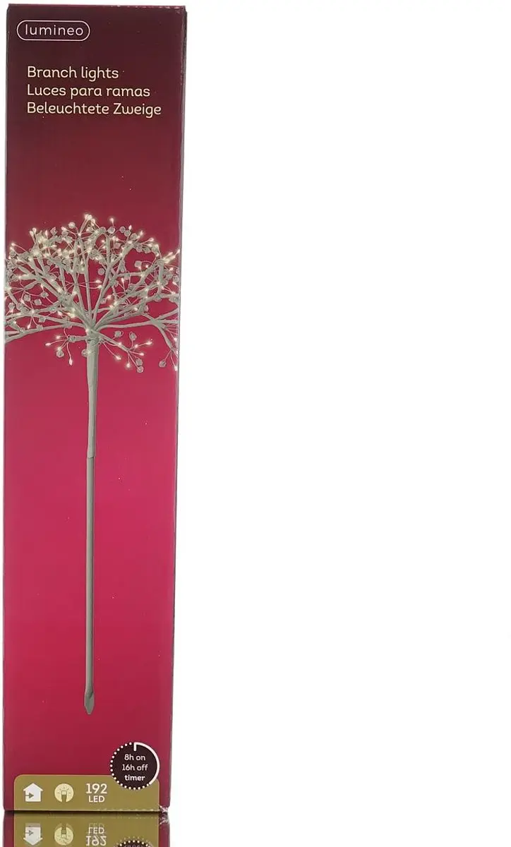 Lumineo Micro LED Starburst 35x75cm Wit/Warm Wit