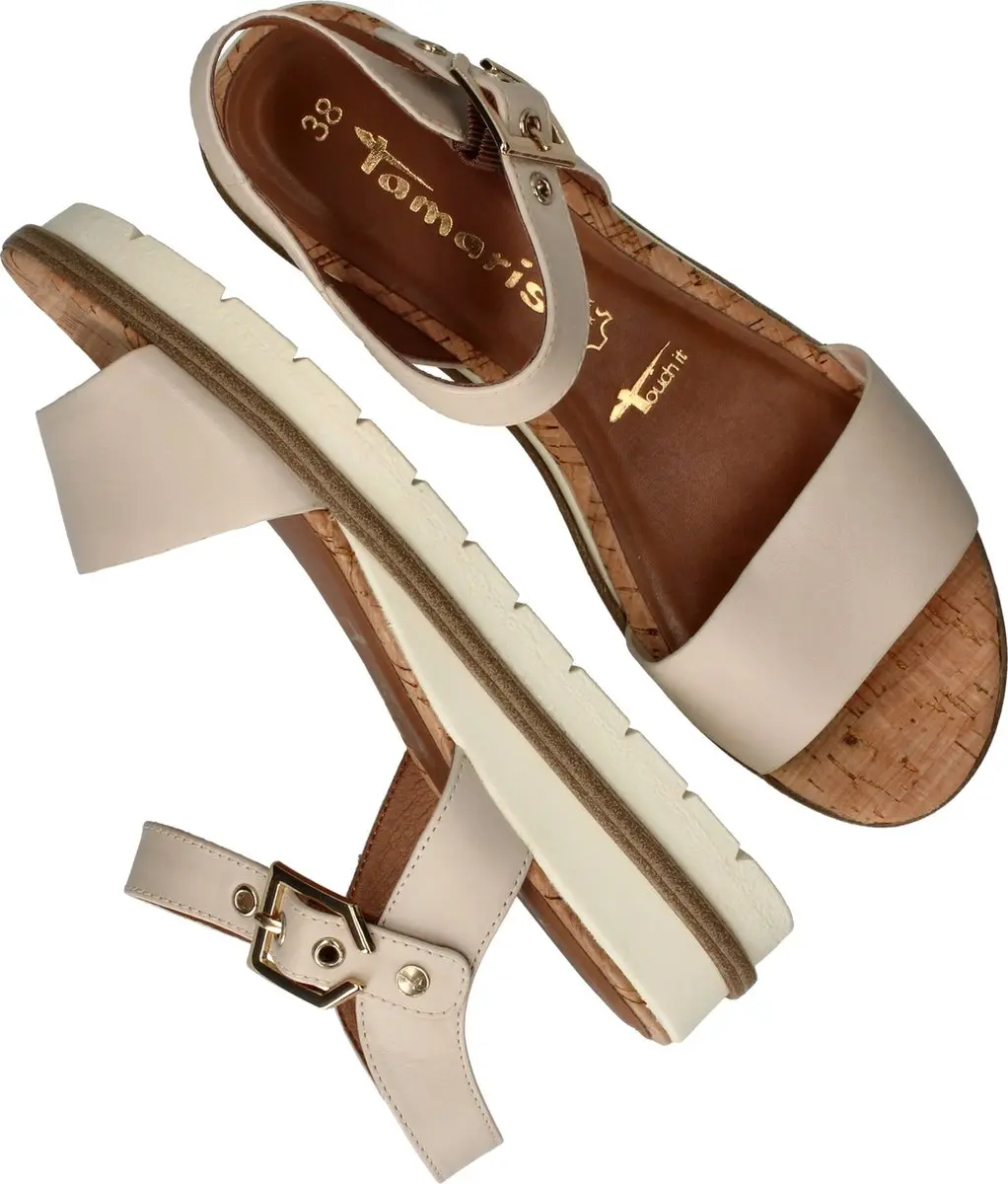 Tamaris Plat Sandalen 39 - Gebroken wit - afbeelding 6 van 6