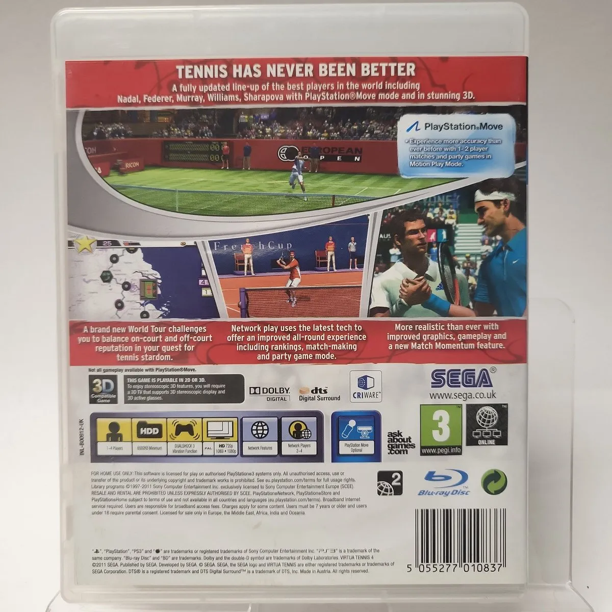 Sega Virtua Tennis 4 PlayStation Move