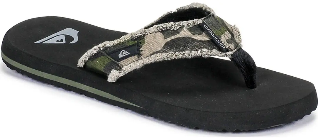 Quiksilver Monkey Abyss Heren Slippers - Green/Brown/Black - Maat 43