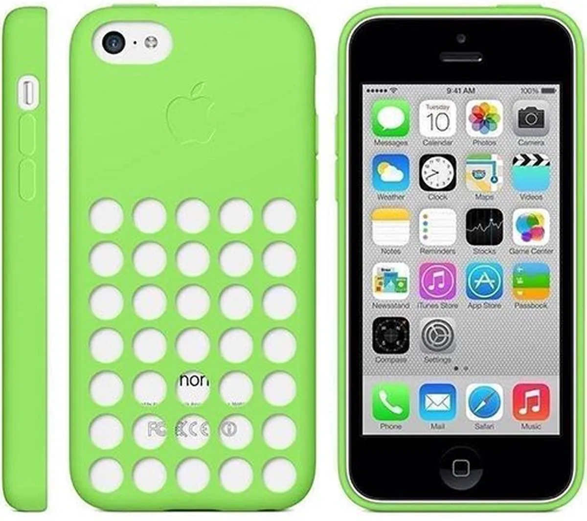 Apple iPhone 5C Siliconen Back Cover - Groen - MPN 27568