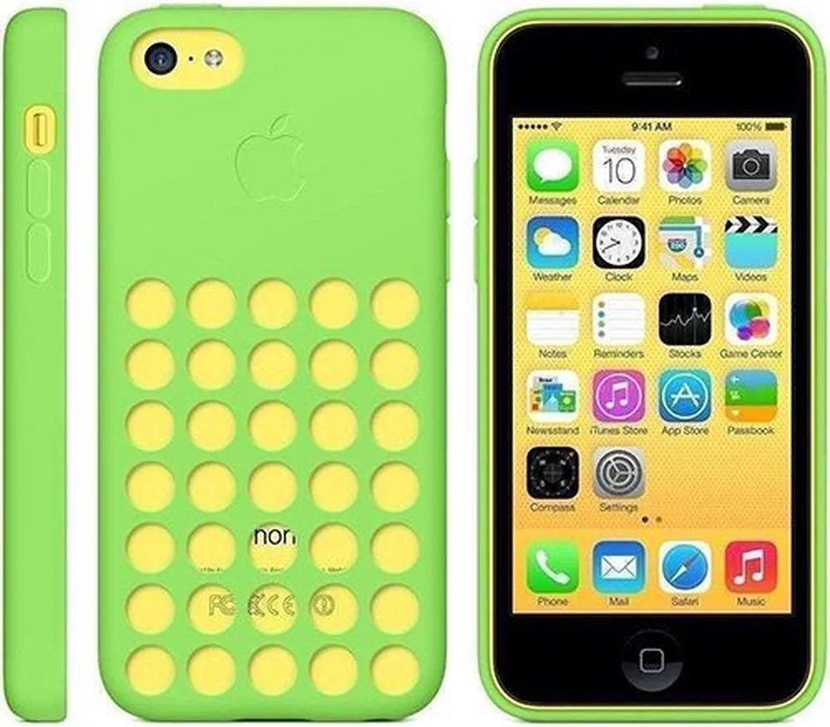 Apple iPhone 5C Siliconen Back Cover - Groen - MPN 27568