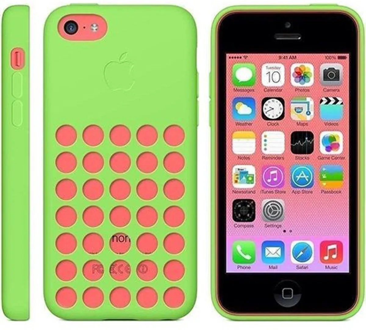 Apple iPhone 5C Siliconen Back Cover - Groen - MPN 27568