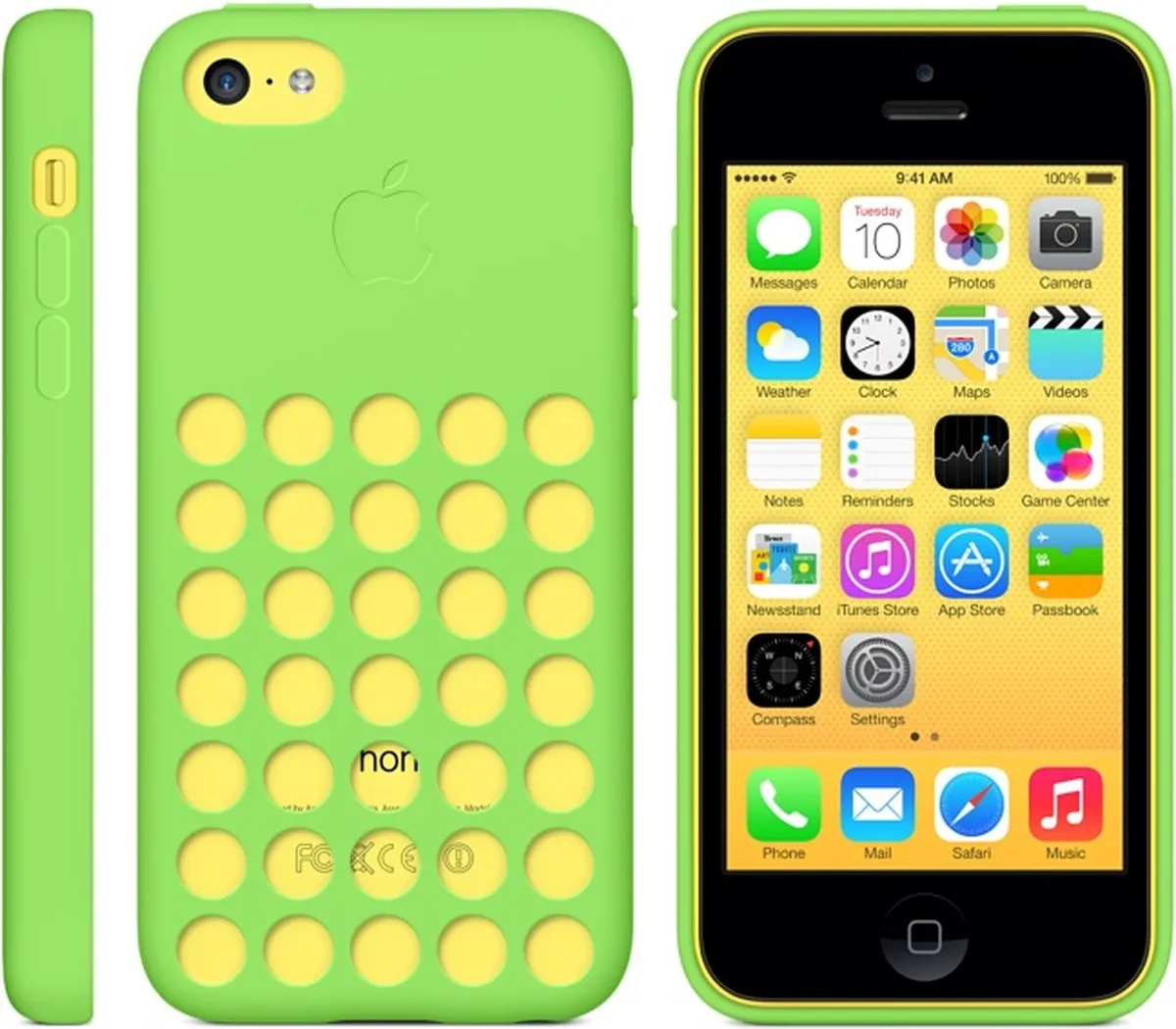 Apple iPhone 5C Siliconen Back Cover - Groen - MPN 27568 - afbeelding 6 van 6