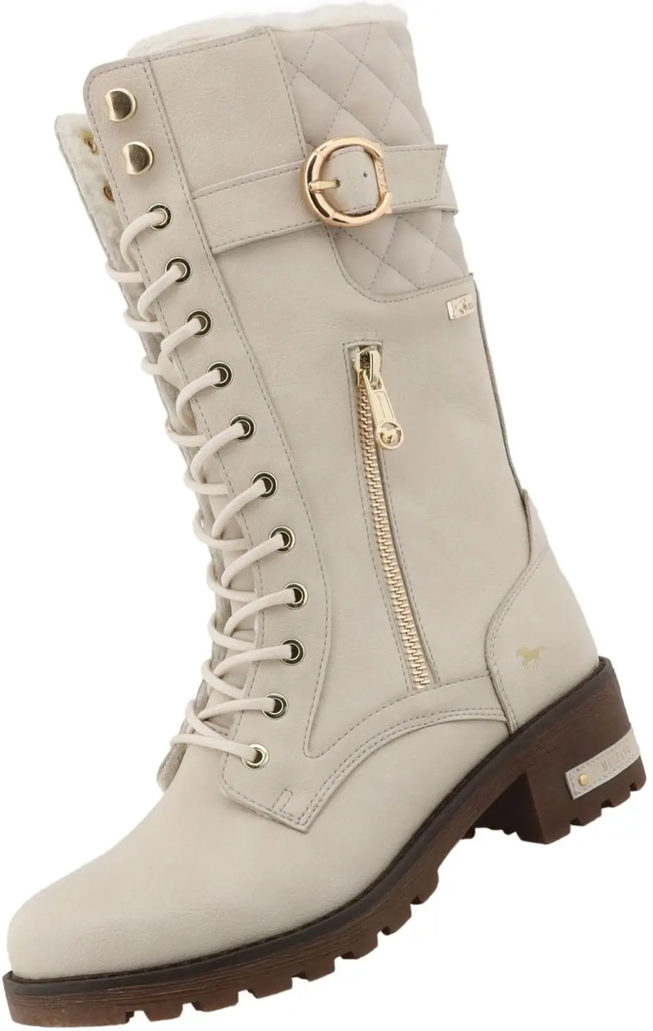 Mustang dames TEX-laarzen, gevoerd, beige 15M0082005-cream