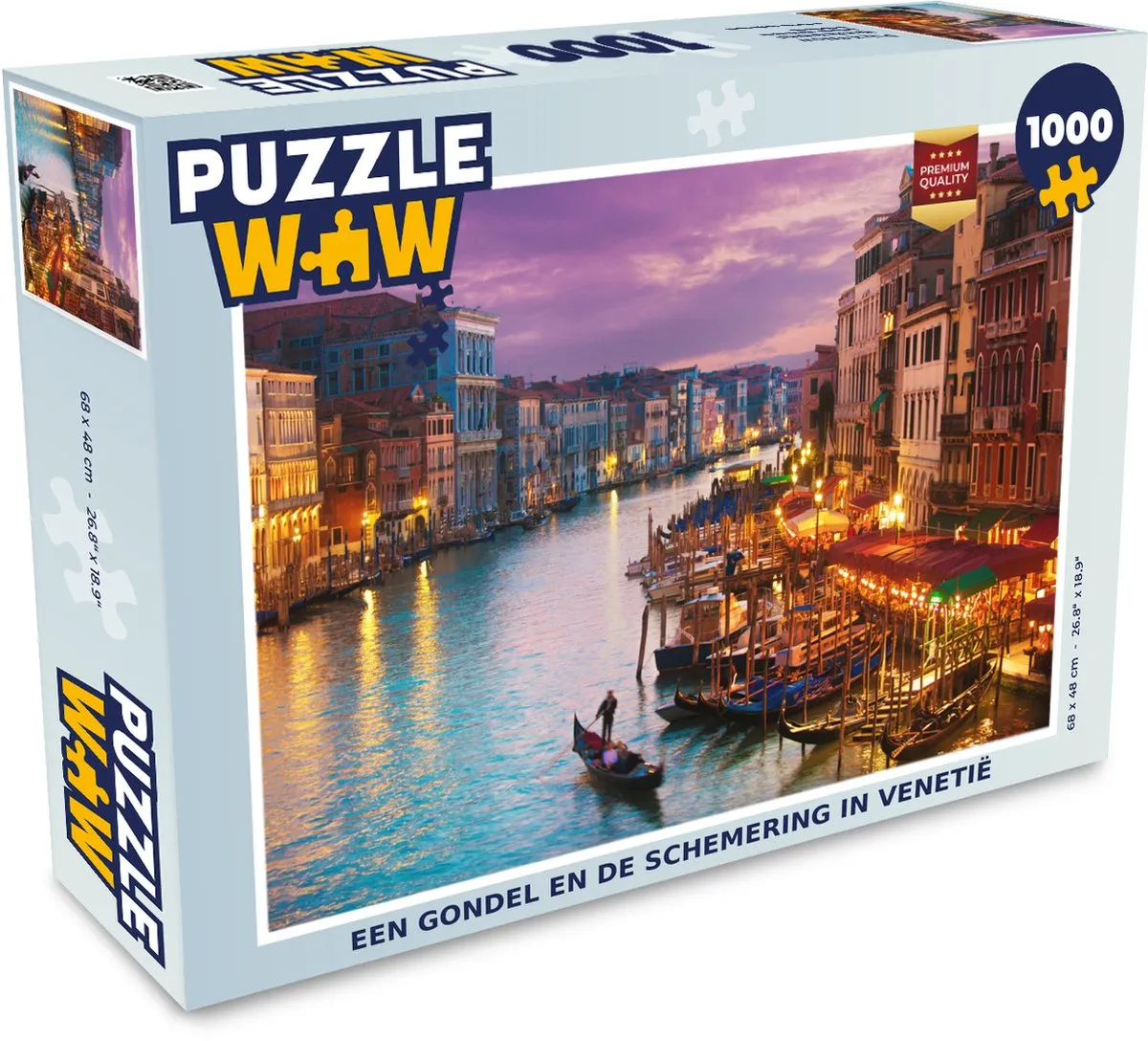 PuzzleWow Italië Architectuur Legpuzzel 1000 Stuks - Multicolor