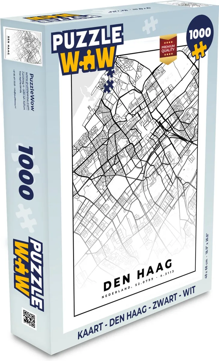 PuzzleWow Den Haag Legpuzzel 1000 Stuks - Multicolor