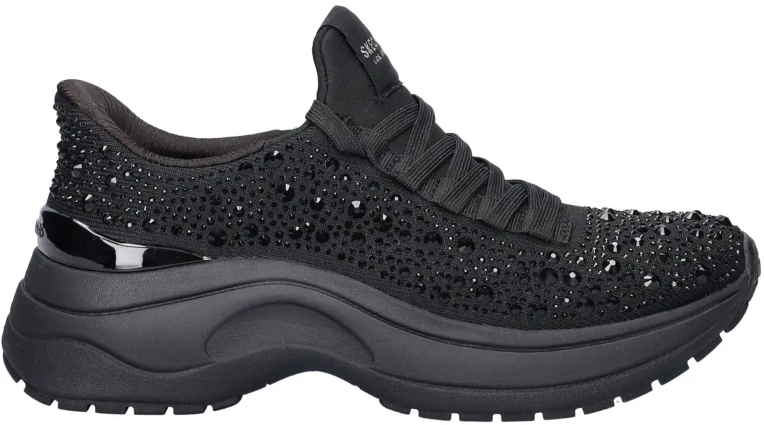 Skechers Hands Free Slip-ins: Hazel 2 - Lumetta dames lage sneakers - Zwart zwart - Maat 39